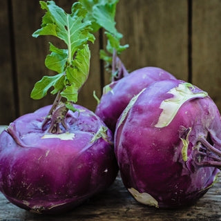 Cavolo rapa - Delikatess Blauer - Buccia viola, polpa tenera e molto succosa - Busta Grande - 50 g