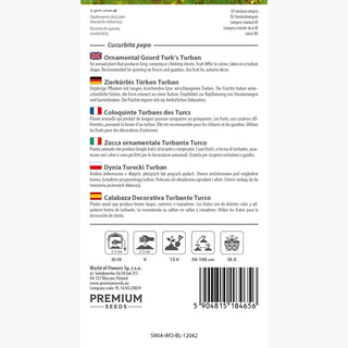 Zucca ornamentale Turbante Turco - Frutti esotici, decorativi e duraturi