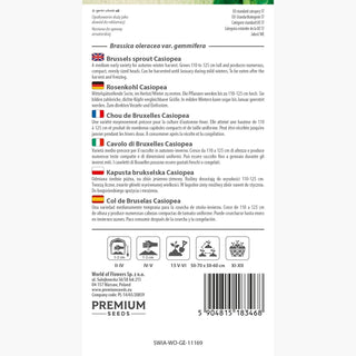 Cavolo di Bruxelles Casiopea - Gustosa, perfetta per la cottura al forno e bollitura