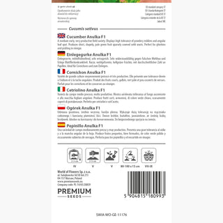 Cetriolino Anulka F1 - Sapore delicato, facile da coltivare, perfetto per sottaceti