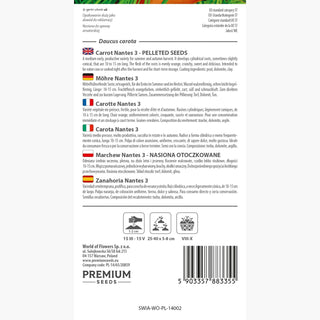 Carota Nantes 3 - Precoce media, eccellente per i succhi