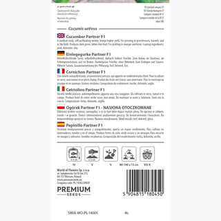 Cetriolino Partner F1 - Raccolti abbondanti, altamente resistente, perfetto per fermentare