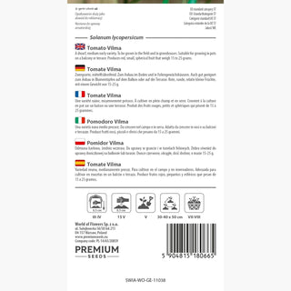 Pomodoro Vilma - Ideale per balconi, eccezionalmente produttivo