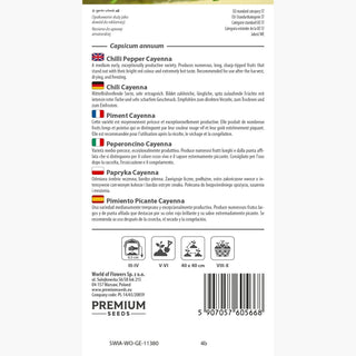 Peperoncino Cayenna - Piccante, classica, ideale per l’essiccazione e le spezie