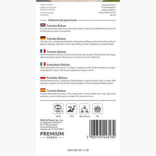 Pomodoro Bohun - Gusto extra, facile da coltivare senza sostegno