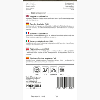 Peperoncino Anaheim Chili - Aggiunta piccante a qualsiasi piatto