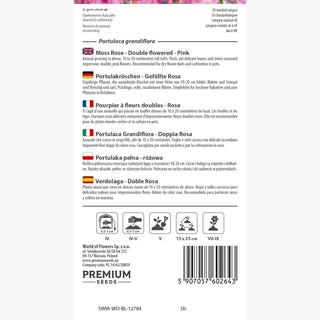 Portulaca Grandiflora - Doppia Rosa - Pianta tappezzante ornamentale per aiuole - Portulaca grandiflora